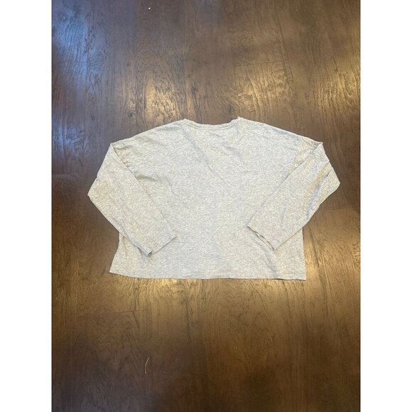 Everlane gray women’s large‎ long sleeve crop top -b11 - Picture 3 of 3